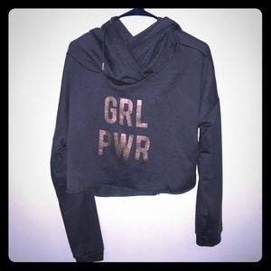 Cropped logo hoodie